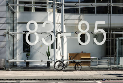 Bicycle in front of building