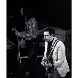 Man standing in music concert