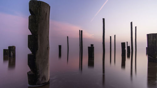 Posts in the water