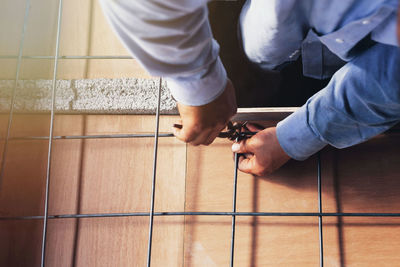 Low section of people standing on floor