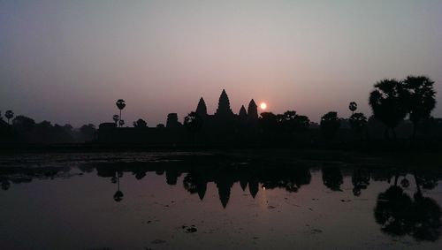 Reflection of buildings in water