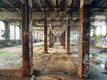 Interior of abandoned building