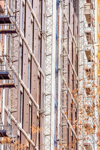 Low angle view of building at construction site