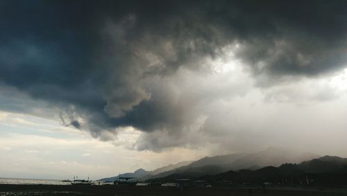 View of cloudy sky over sea