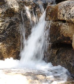 Scenic view of waterfall