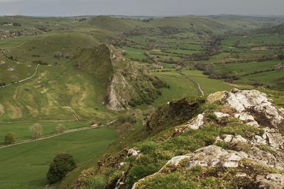 High angle view of landscape against sky