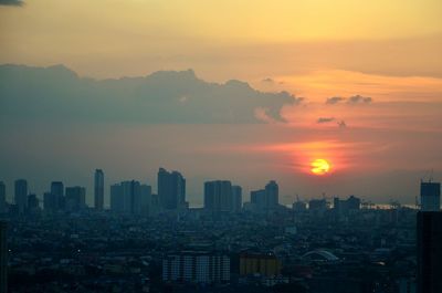 Cityscape at sunset