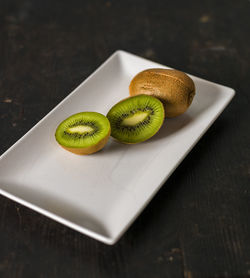 High angle view of fruits on table