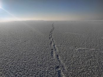 Scenic view of desert against sky