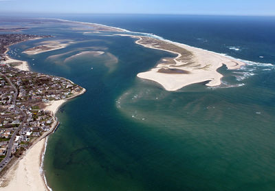High angle view of beach