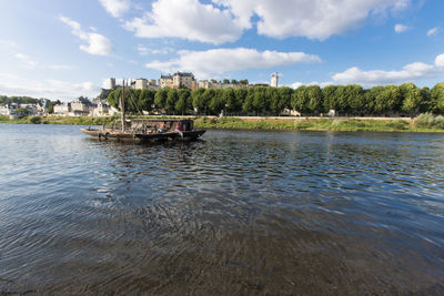 Chinon in indre-et-loire. the city enjoys a privileged location in the heart of the loire valley. 