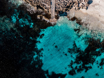 High angle view of swimming pool