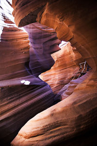 Low angle view of rock formations at antelope canyon