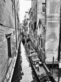 Canal amidst buildings in city