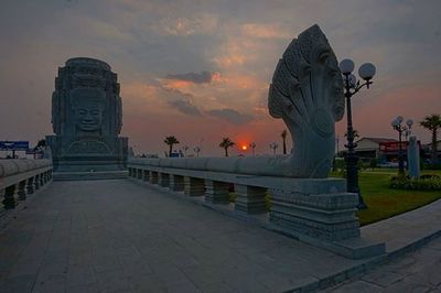 View of cloudy sky at sunset