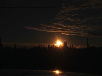 Silhouette of trees at sunset