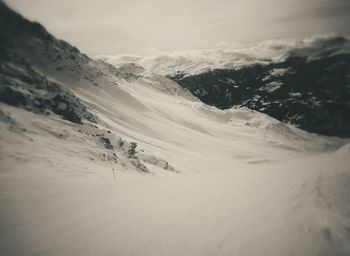 Snow covered mountain range