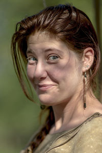 Close-up portrait of smiling woman