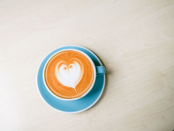 Coffee cup on table