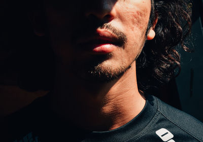 Close-up portrait of young man