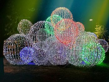 Close-up of illuminated christmas lights