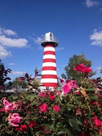 Low angle view of lighthouse