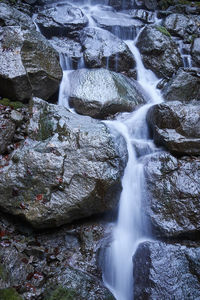 Scenic view of waterfall