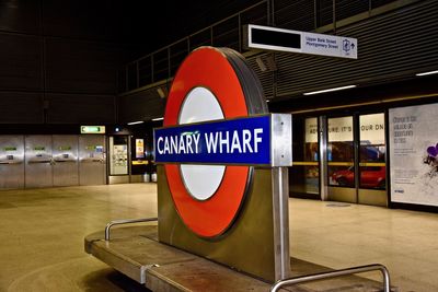 Information sign in bus