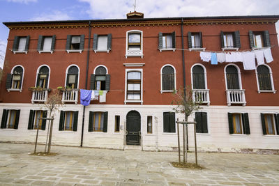 Low angle view of building against sky