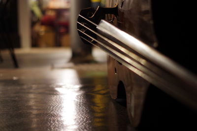 Close-up of car on road