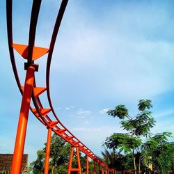 Low angle view of built structure against blue sky