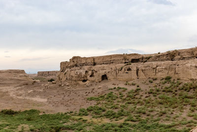 Rock formations against sky