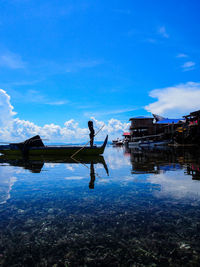 Reflection of clouds in water