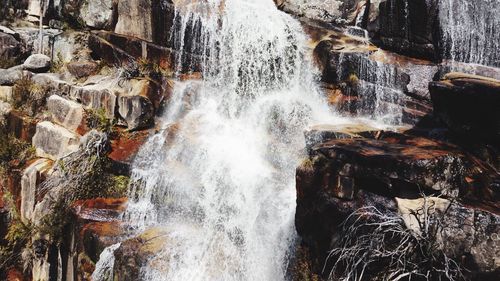 Scenic view of waterfall