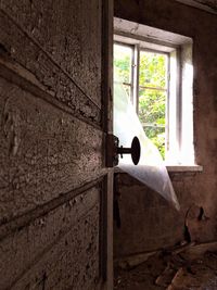 Close-up of old abandoned house