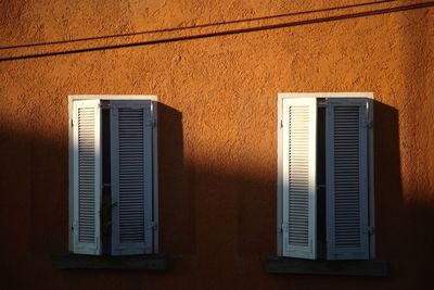 Close-up of window on building