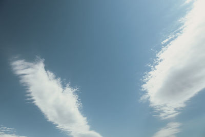 Low angle view of vapor trail in sky