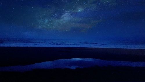 Scenic view of star field against star field