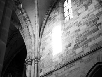 Low angle view of interior of building