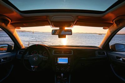 Interior of car