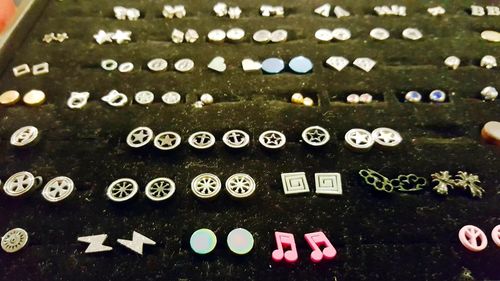 High angle view of objects