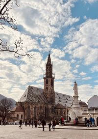 Low angle view of church against sky