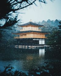 Building against sky during rainy season