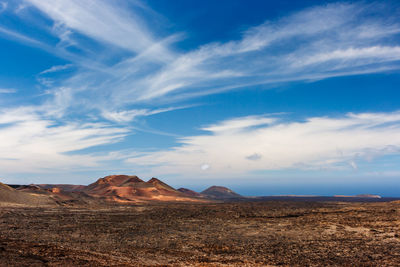 Scenic view of desert against sky