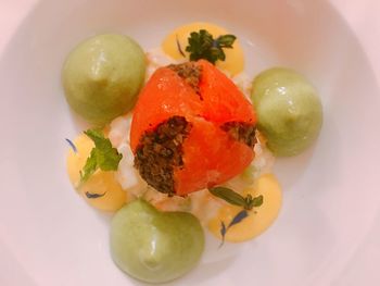 Close-up of tomatoes in plate