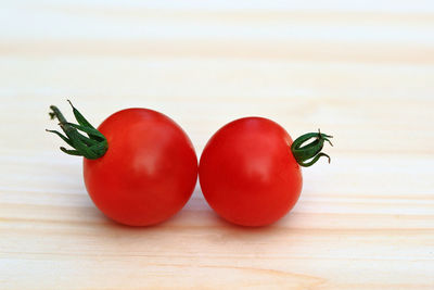 Close-up of tomatoes on table