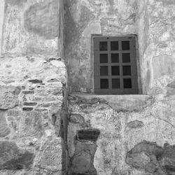 Close-up of window on rock