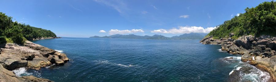 Panoramic view of sea against sky