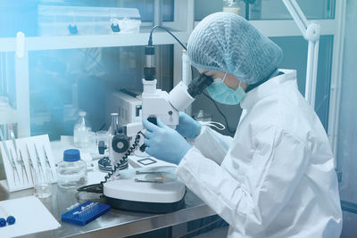 Female scientist working in laboratory