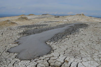 Scenic view of desert against sky